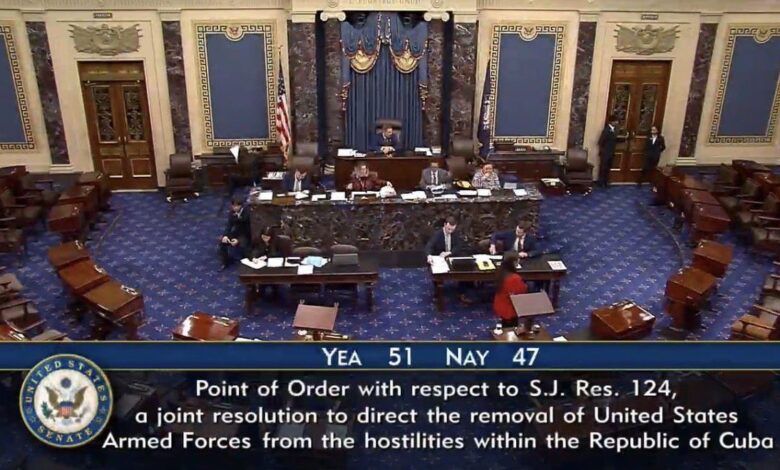 Senate Rejects Measure That Would Have Blocked Trump Military Action Against Cuba | Celebrity Insider