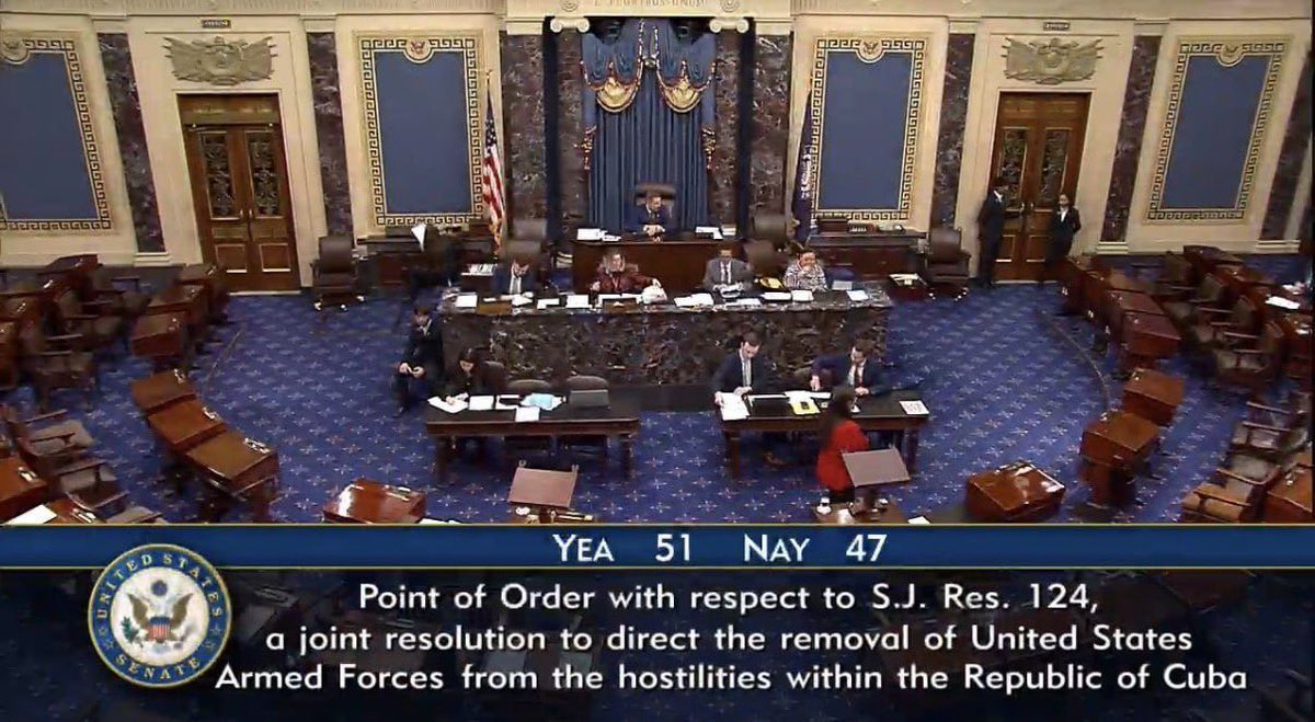 Senate Rejects Measure That Would Have Blocked Trump Military Action Against Cuba | Celebrity Insider