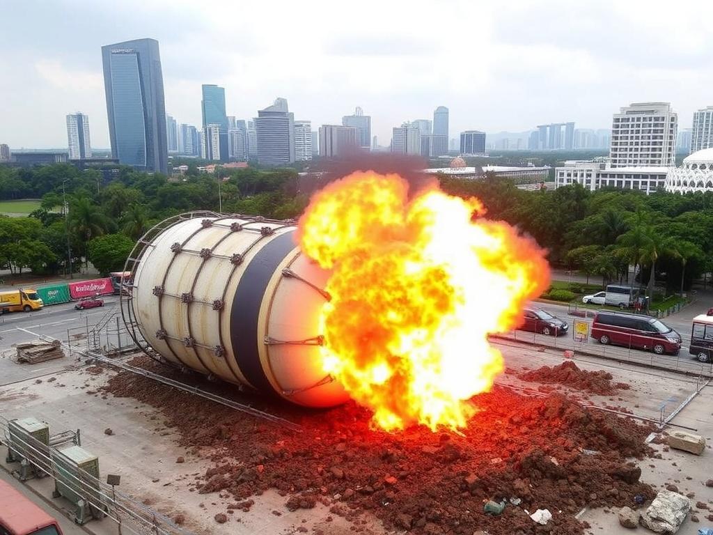 WWII Bomb in Singapore: Singapore safely detonates massive 250kg wartime bomb near airport without disrupting flights | World News - The Times of India. Coordination across agencies фото