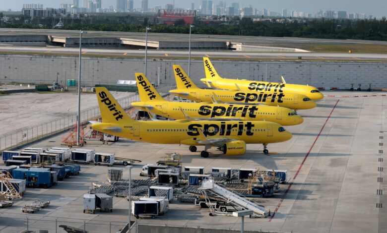 Airlines reduce, cap fares for Spirit travelers looking to rebook canceled flights