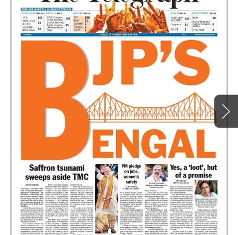 As the BJP sweeps Bengal, pro-TMC newspaper The Telegraph takes an abrupt pivot: Understanding why it’s opportunism and not an ideological shift