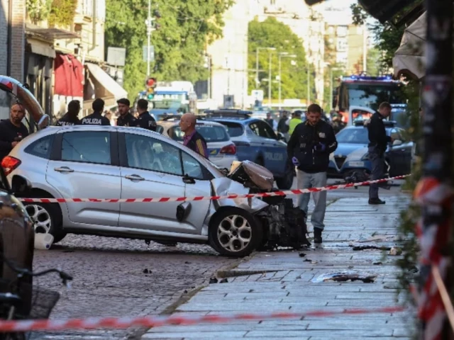 At least eight injured as car rams into pedestrians in Italian city of Modena | The Express Tribune
