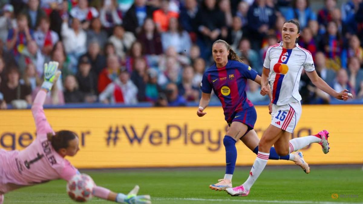 Barcelona power to 4-0 women’s Champions League final win over Lyon