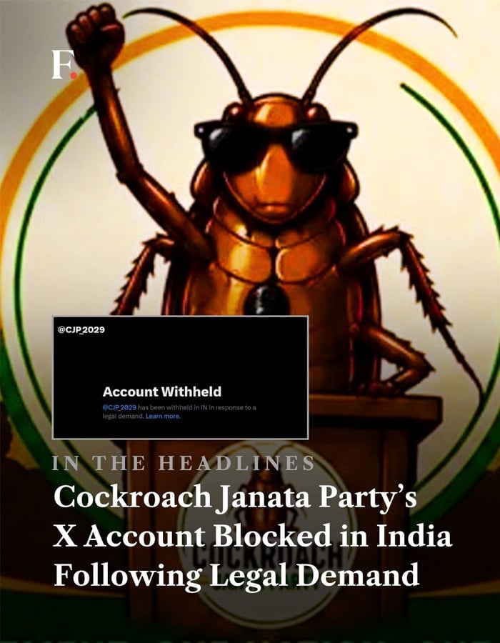Big blow to Cockroach Janata Party in India, viral movement’s X account closed | Express News