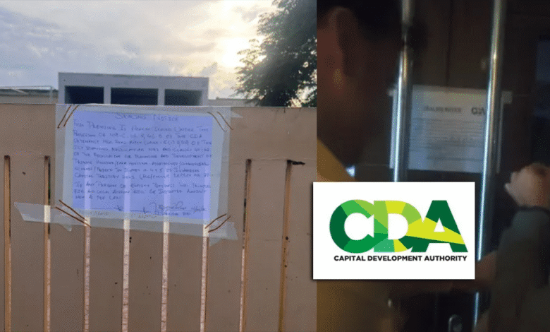 CDA Starts Sealing Offices Of Famous And Illegal Housing Societies in Islamabad