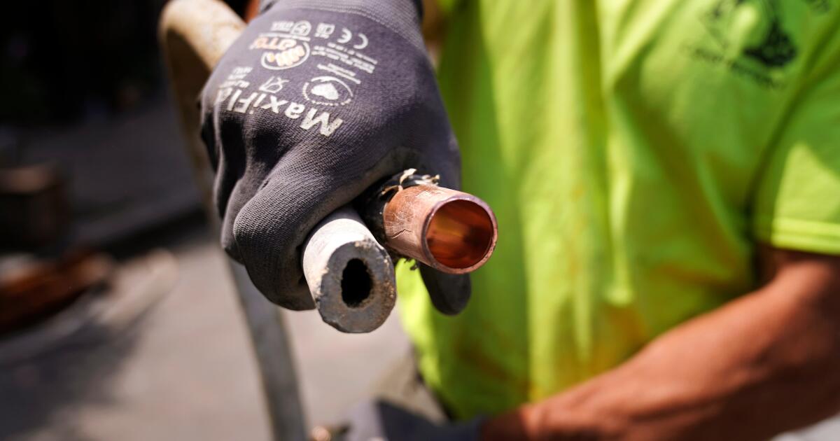 California gets .5 million to find and replace toxic lead pipes that deliver water to homes