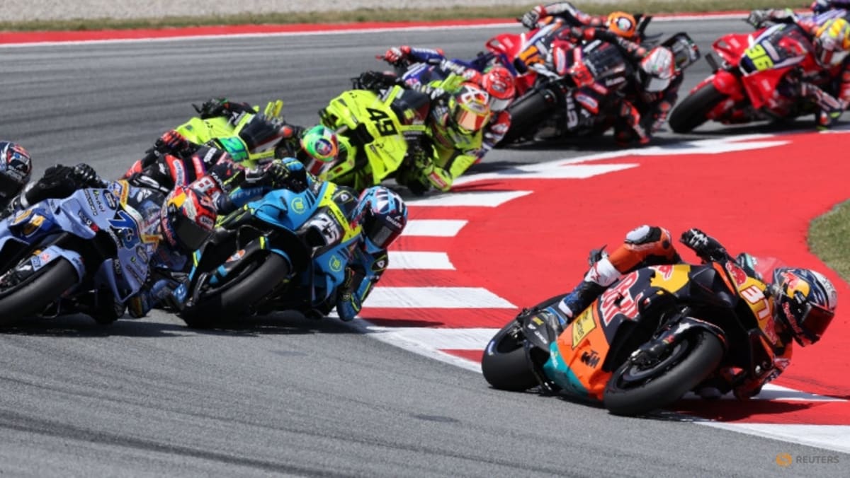 Catalan Grand Prix red-flagged after crash involving Acosta and Alex Marquez