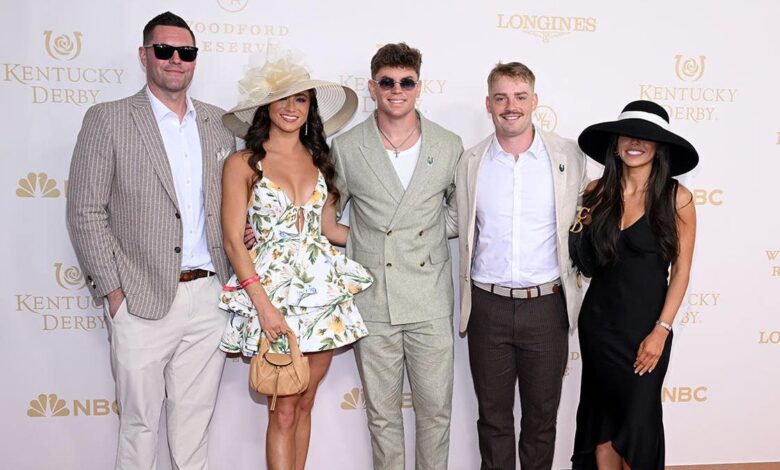 Cooper DeJean and Dallas Cowboys cheerleader Abby Summers hit the Kentucky Derby red carpet