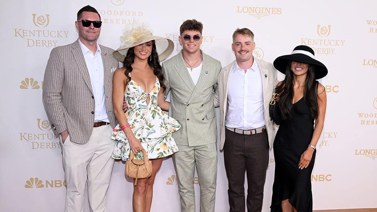 Cooper DeJean and Dallas Cowboys cheerleader Abby Summers hit the Kentucky Derby red carpet