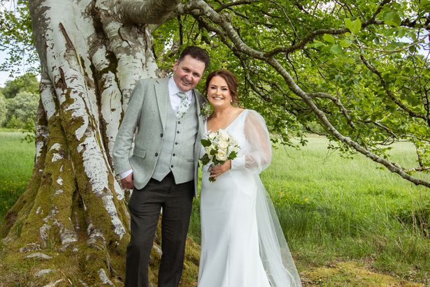 Couple tie the knot in lakeside venue that was bride's late son's special place