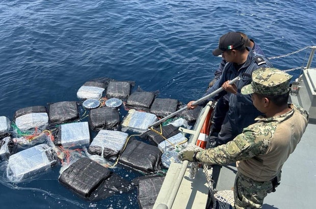 Dozens of packages of cocaine seized in Pacific Ocean off Mexico, 11 rescued from shipwreck