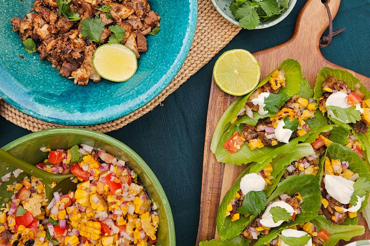 Erica Drum’s easy recipe for Mexican Style Pork & Corn Lettuce Tacos