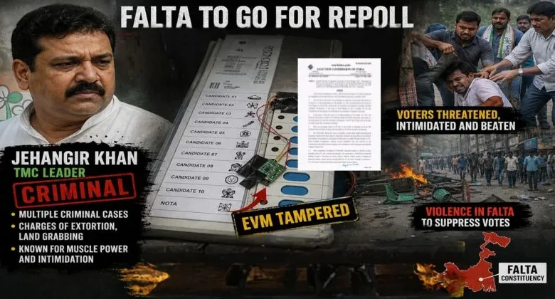 Falta Repoll: TMC leader & criminal Jehangir threatens voters