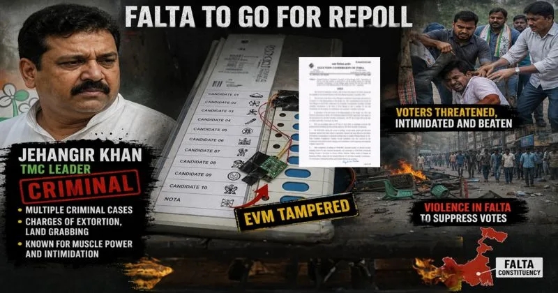 Falta Repoll: TMC leader & criminal Jehangir threatens voters