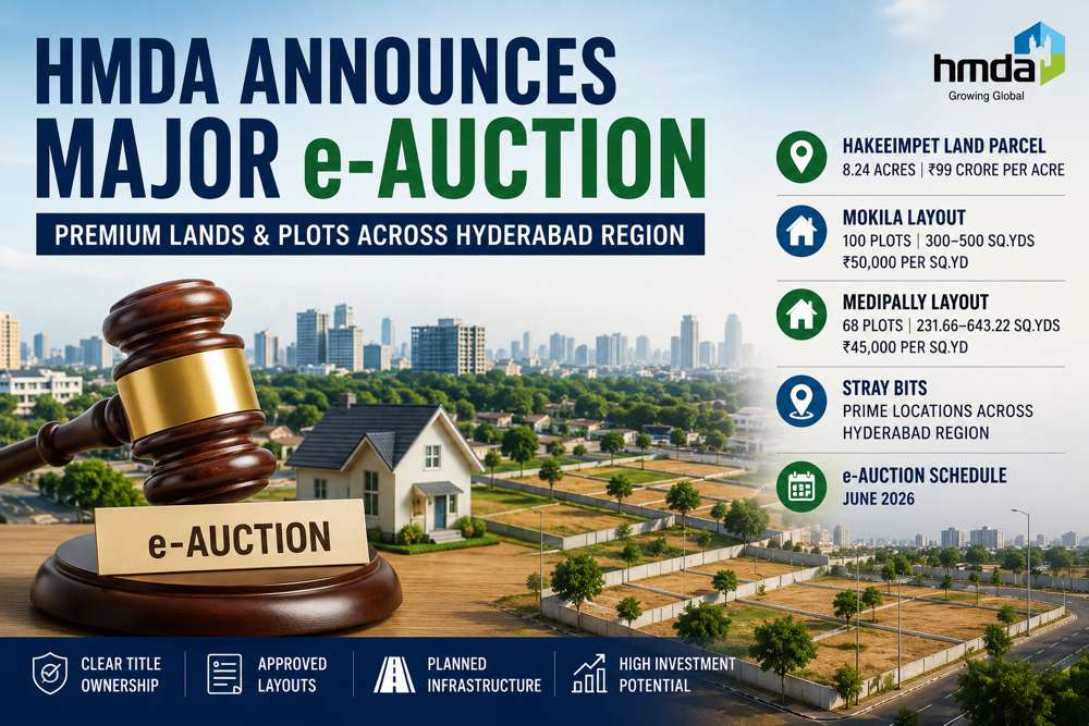 HMDA Announces Major e-Auction of Premium Lands and Plots Across Hyderabad Region | Telangana Tribune