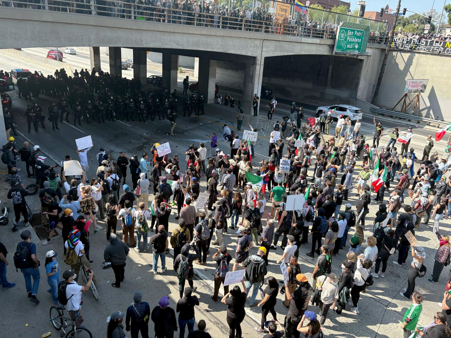 He took a Molotov cocktail to an ICE protest. Now the SoCal man is going to prison.