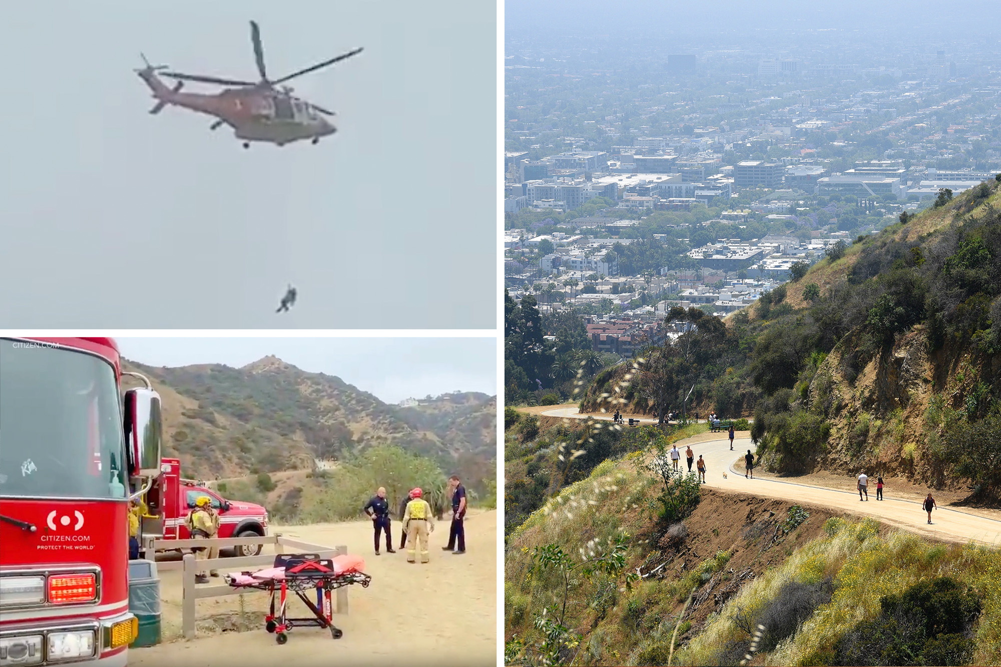 Horror on LA’s most popular hiking trail as helicopters airlift man in grave condition
