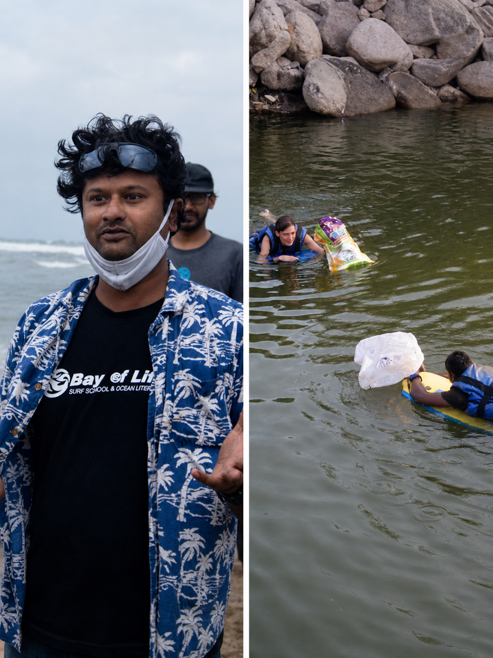 In Chennai, an Ex-Lawyer Got Locals To Clear 24000 Kg of Waste for 600 Free Surf Lessons