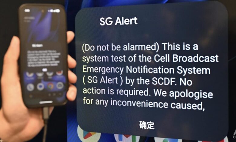 Islandwide public testing of SG Alert for Singtel users to take place at noon on May 10