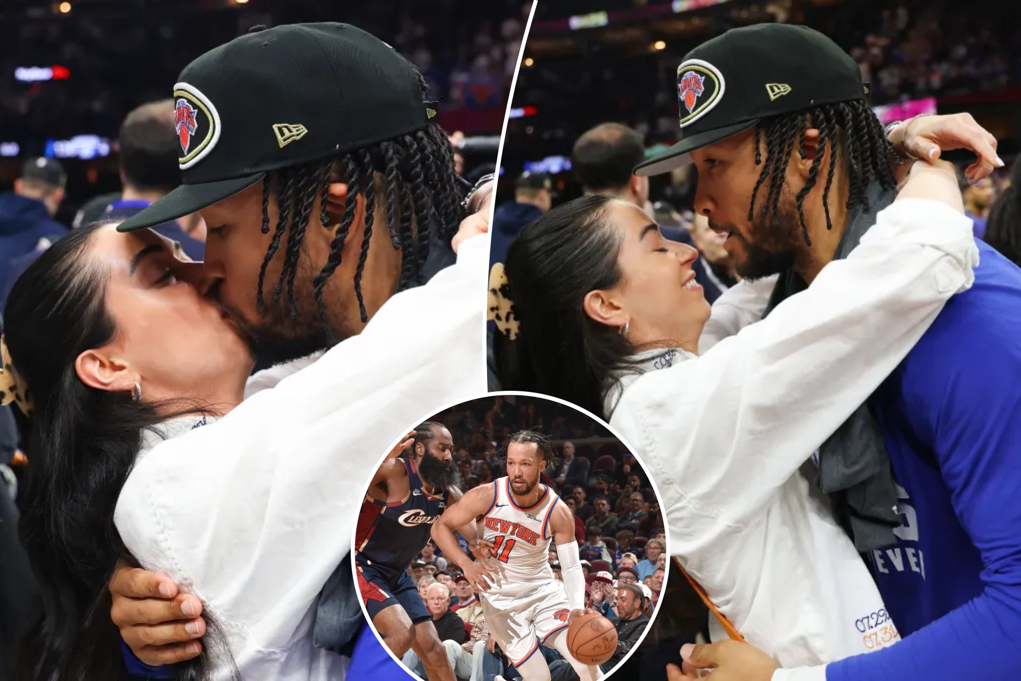 Jalen Brunson, wife Ali share a kiss after winning Eastern Conference finals MVP