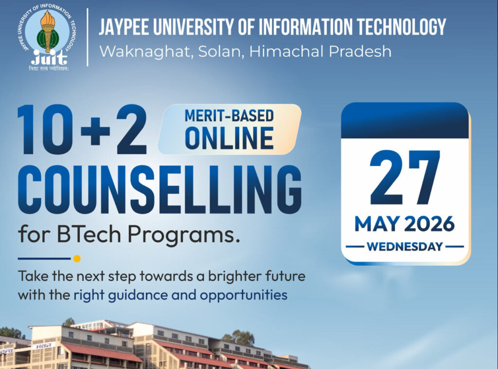 Jaypee University Opens Online Counselling Process for BTech Aspirants, Applications Till May 23