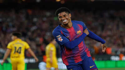 Marcus Rashford makes history as first Englishman to win La Liga with FC Barcelona as they clinch title | International Sports News – The Times of India