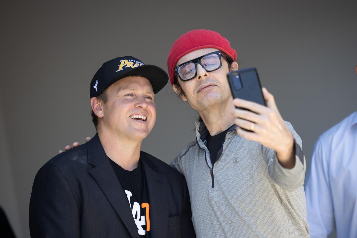 Mayoral hopeful Spencer Pratt heads to the Valley, wooing voters in his rival’s district