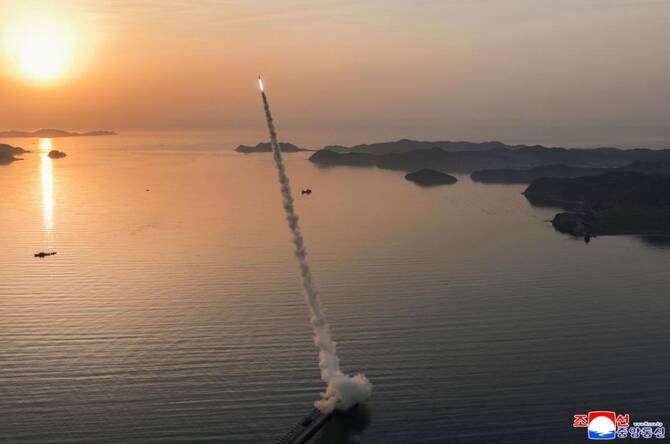 North Korea launches unidentified projectile over the sea