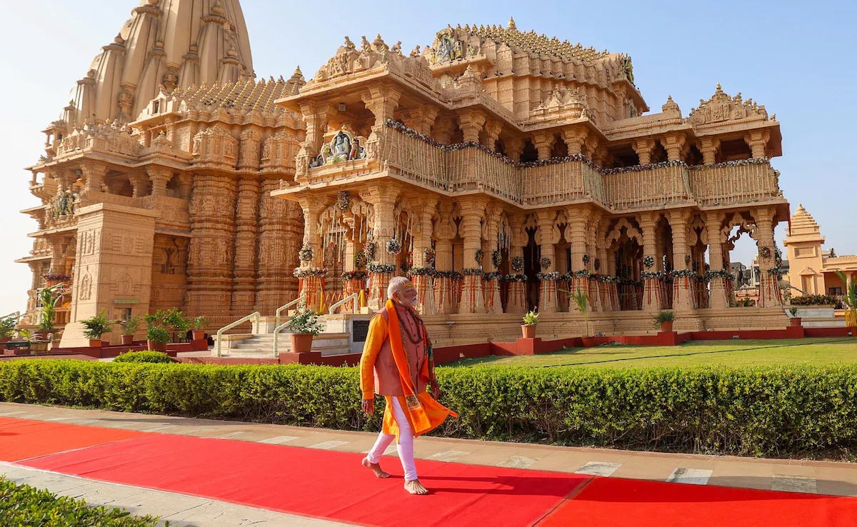 PM Modi writes a heartfelt note to mark 75 years of the inauguration of the restored Somnath temple