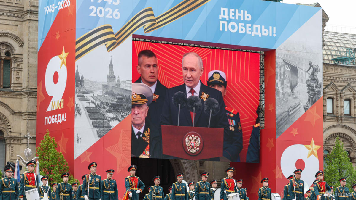 Putin chides NATO in speech at scaled-back Victory Day parade