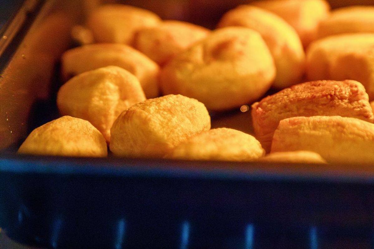 Roast potatoes will come out the oven crispier if coated in a simple ingredient