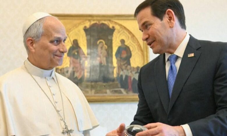 Rubio meeting with Pope Leo after tense exchanges between Trump and the first U.S.-born pontiff