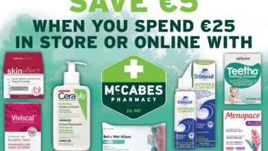 SAVE €5 When you spend €25 In Store or Online with McCabes Pharmacy