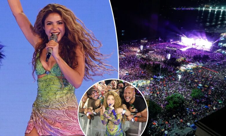 Shakira thrills a crowd of 2 million with free concert on Brazil’s Copacabana beach