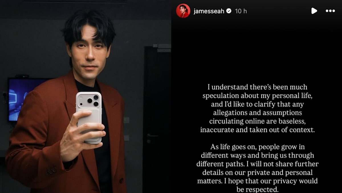 Singaporean actor James Seah releases statement following online rumours surrounding personal life