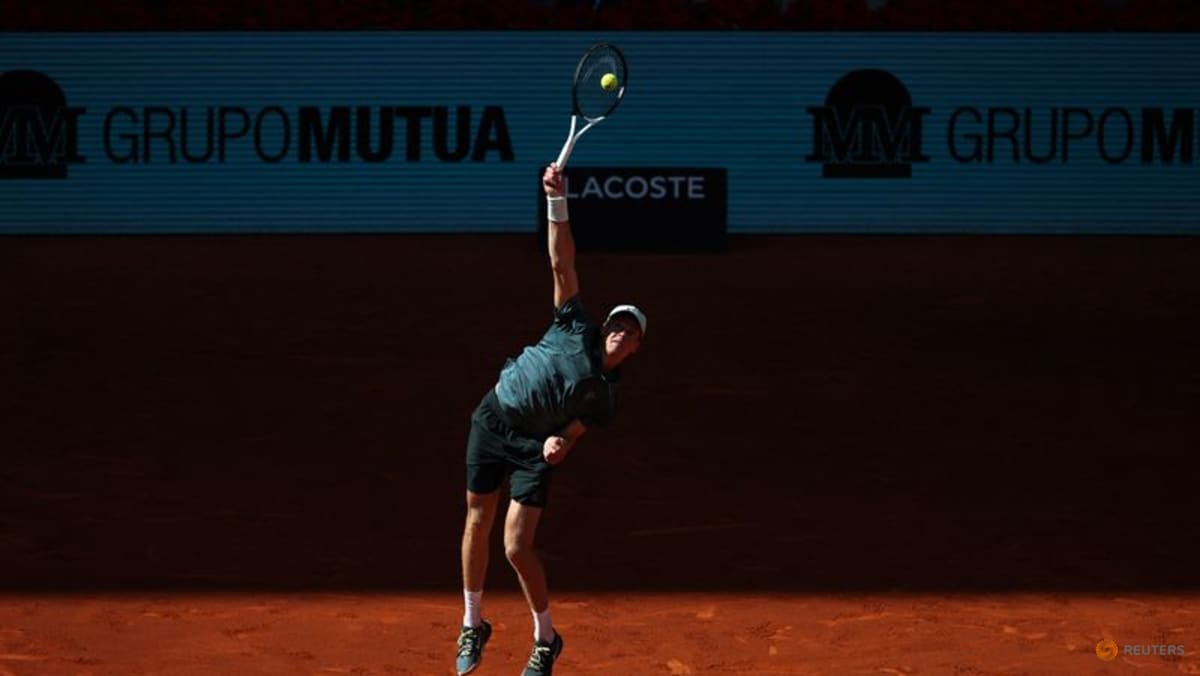 Sinner says adrenaline drives him past fatigue in run to Madrid final