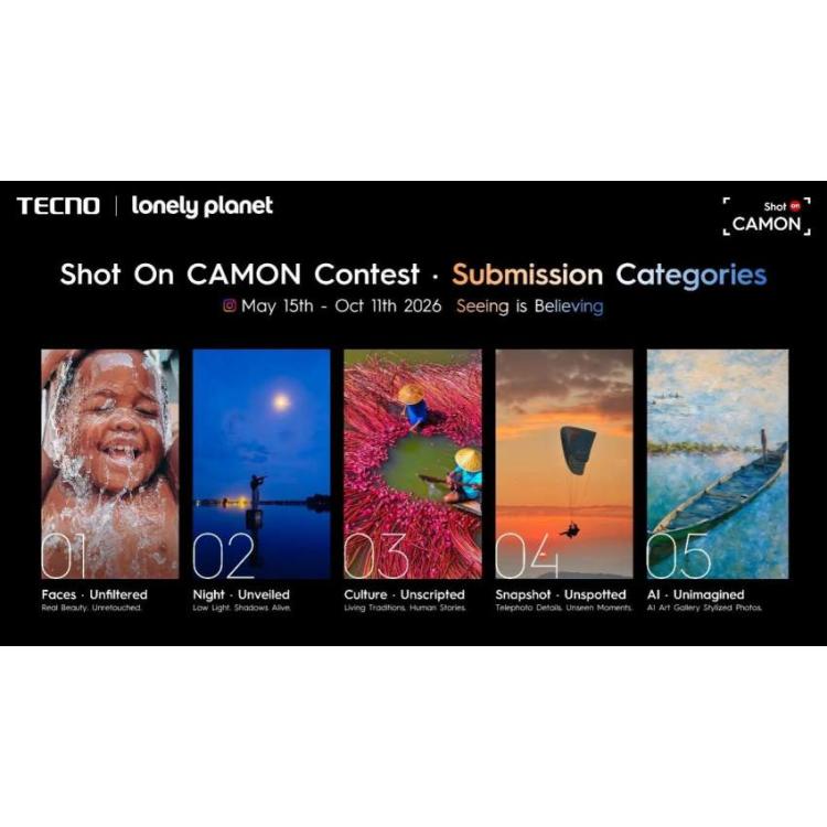 TECNO Unveils Shot On CAMON Contest 2026 Jointly With Lonely Planet – UrduPoint