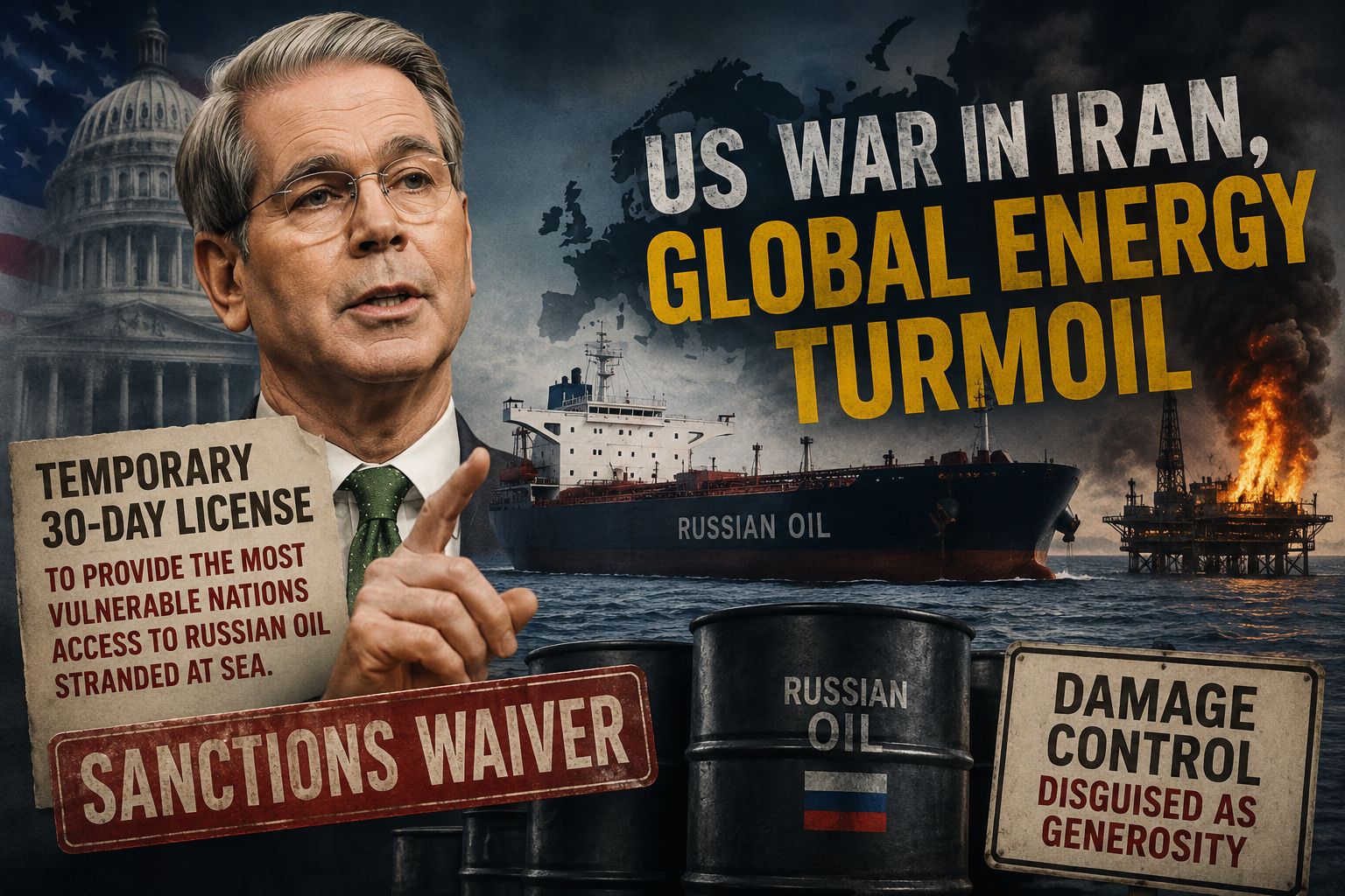 “Temporary access” to Russian oil: How the US is repackaging sanctions waiver as generosity after destabilising global energy markets through the Iran conflict