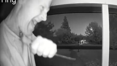 Terrifying doorbell cam captures knife-wielding maniac stalking Sacramento neighborhood