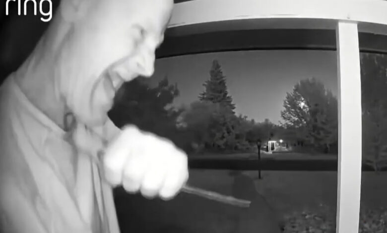 Terrifying doorbell cam captures knife-wielding maniac stalking Sacramento neighborhood