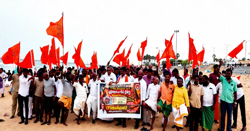 Tiruchendur Temple Scam: Hindu Munnani stages ‘One-Leg’ protest