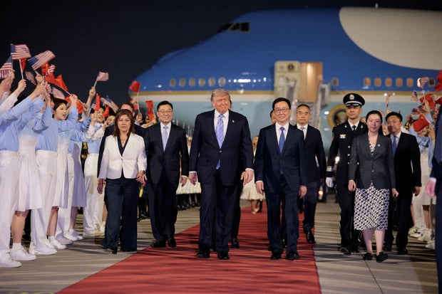 Trump arrives in Beijing to meet with Xi Jinping