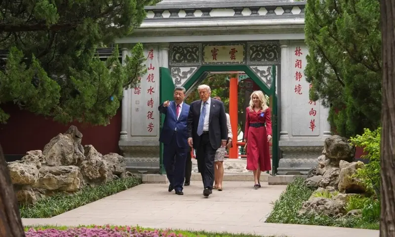 Trump says made ‘fantastic trade deals’ with Xi as pair meets for final talks of superpower summit