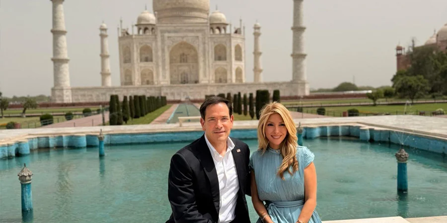US Secretary Marco Rubio Visits Taj Mahal and Amber Fort