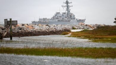 U.S. strikes 2 Iranian ports as American warships come under fire