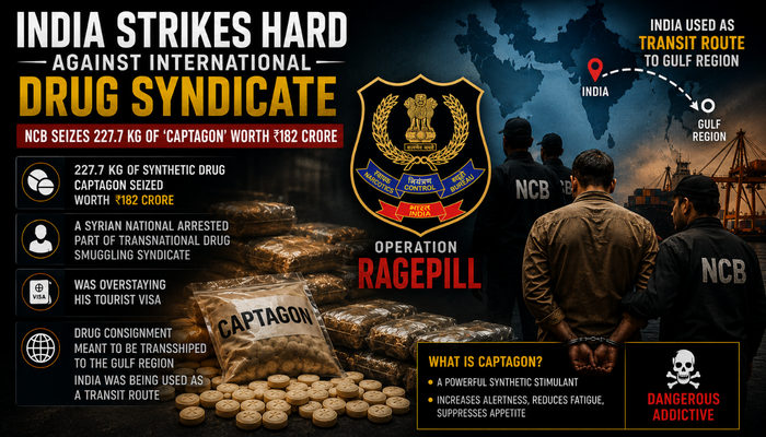 What is Operation Ragepill, under which NCB seized ₹182 crore worth ‘Jihadi Drug’ Captagon that funds ISIS