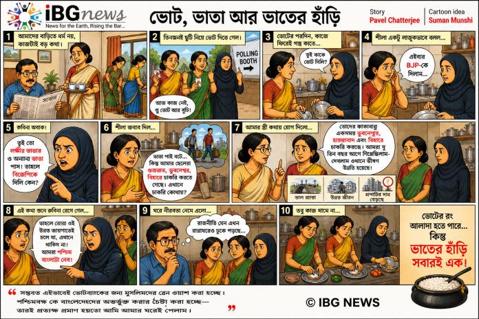 ভোটের রং আর ক্ষুধার লড়াই – বাস্তব কাহিনী ব্যাঙ্গচিত্রের আঙ্গিকে